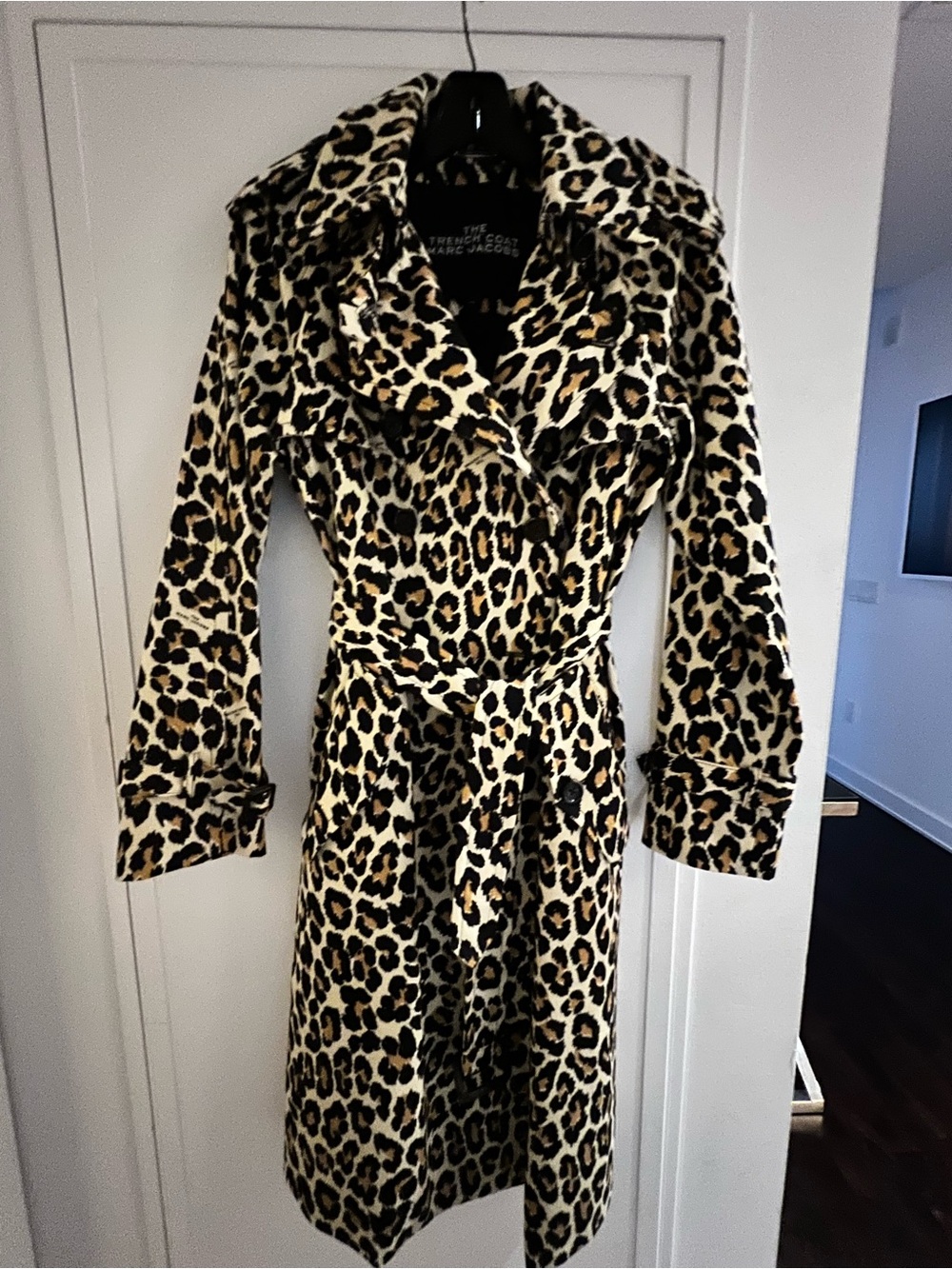 MARC JACOBS Leopard Print Trench Coat/Belted. Brand new. $175 (retail $695)